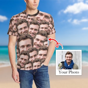 Personalized Face T-shirt, Custom Photo T-Shirt for Kids, Women T-Shirt, Couples Shirts, Pet Face Shirt, Birthday Gifts, Bachelor Shirt
