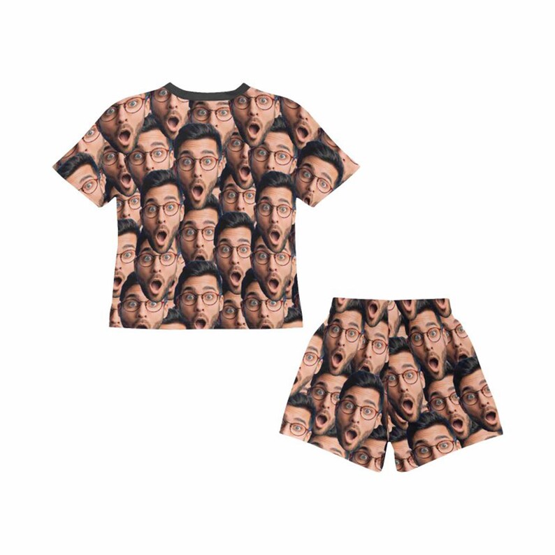Custom Pajamas With Face Funny Photo Pajams Set Custom Etsy