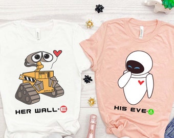 Wall E Couple Shirts Etsy Wall E Couple Shirts Etsy