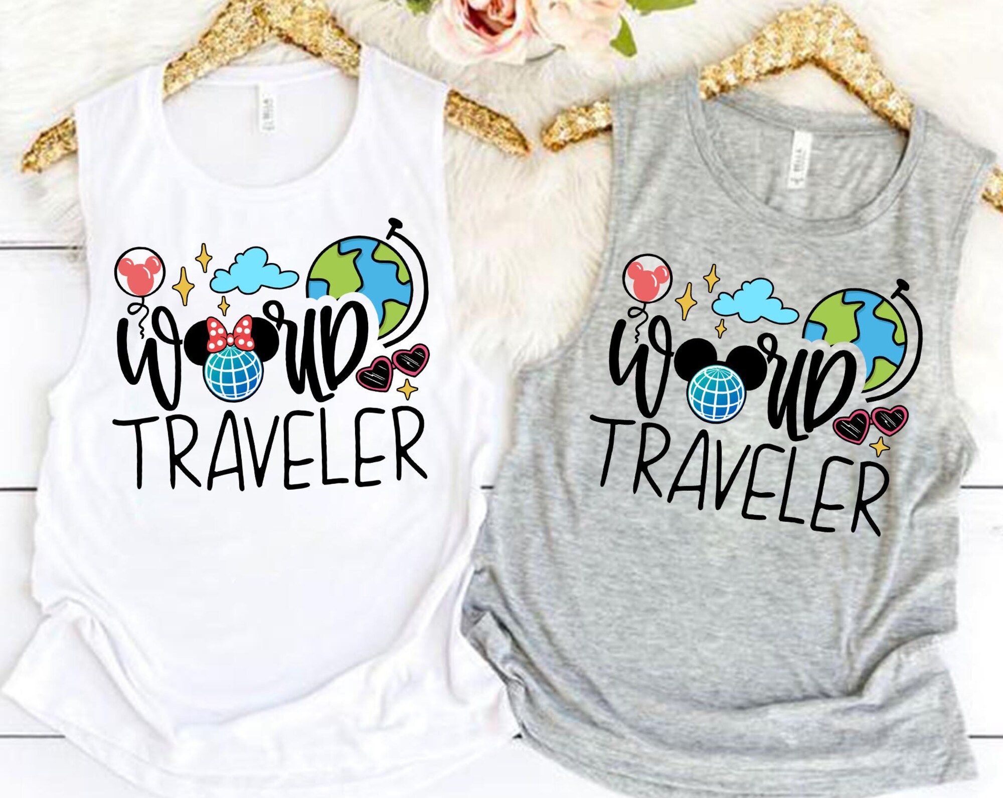 Discover World Traveler Epcot Tank, Epcot Tank, Disney Tank, Disney Couple Tshirts, Disney Matching Tank, Matching Epcot Tank, DL-220402