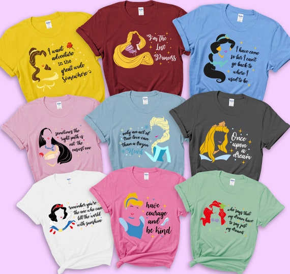 family disney princess shirts