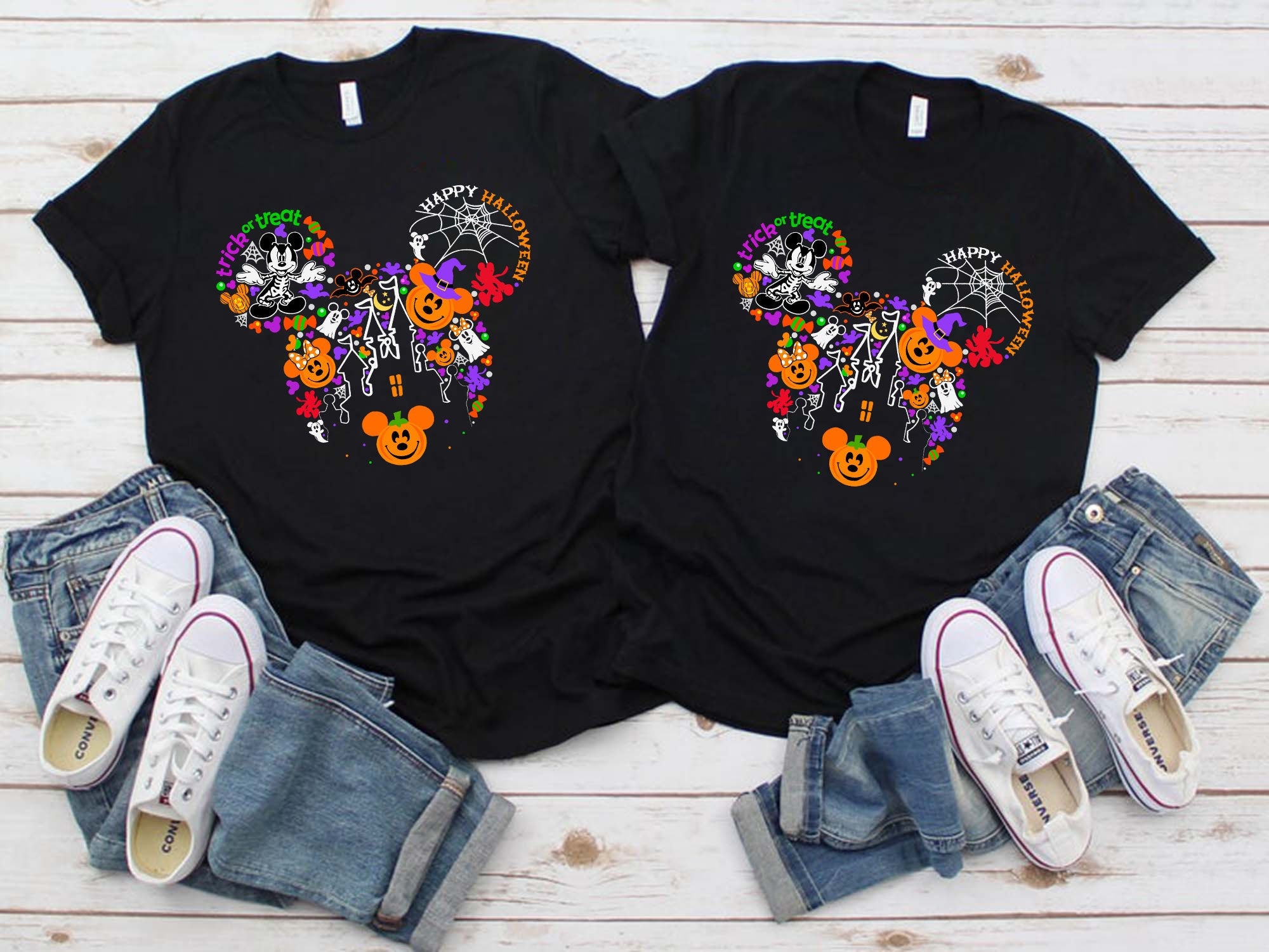 Disney Halloween Shirt Mickey Ears Shirt Halloween TShirt Etsy