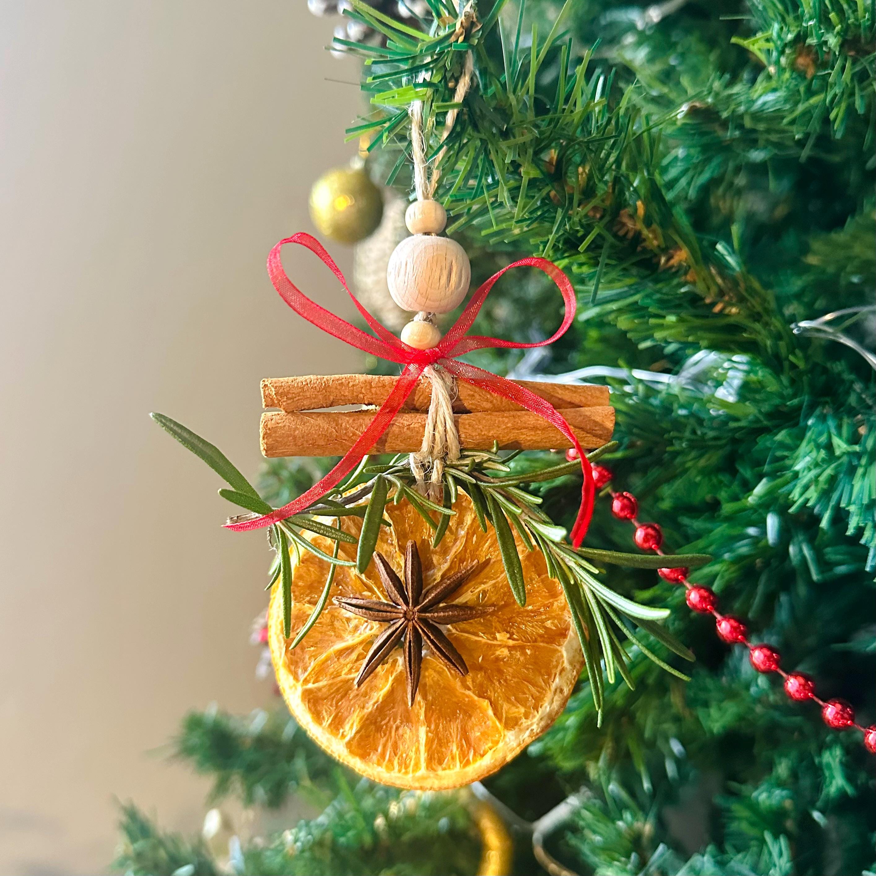 Set of Dried Orange and Cinnamon Ornaments | Christmas Tree Natural Ornament | Dried Orange Decor | Christmas Home Decoration | Holiday Gift