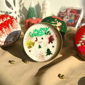 Christmas Gift Box Scented Soy Candle | Christmas Decor | Merry Christmas Candle Favor | Christmas Gift Set | Holiday Gift | Winter Season