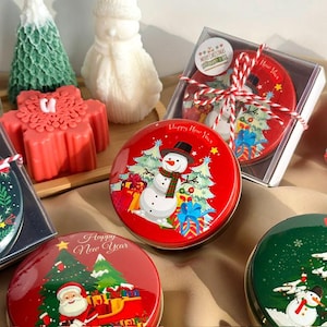Christmas Gift Box Scented Soy Candle | Christmas Decor | Merry Christmas Candle Favor | Christmas Gift Set | Holiday Gift | Winter Season