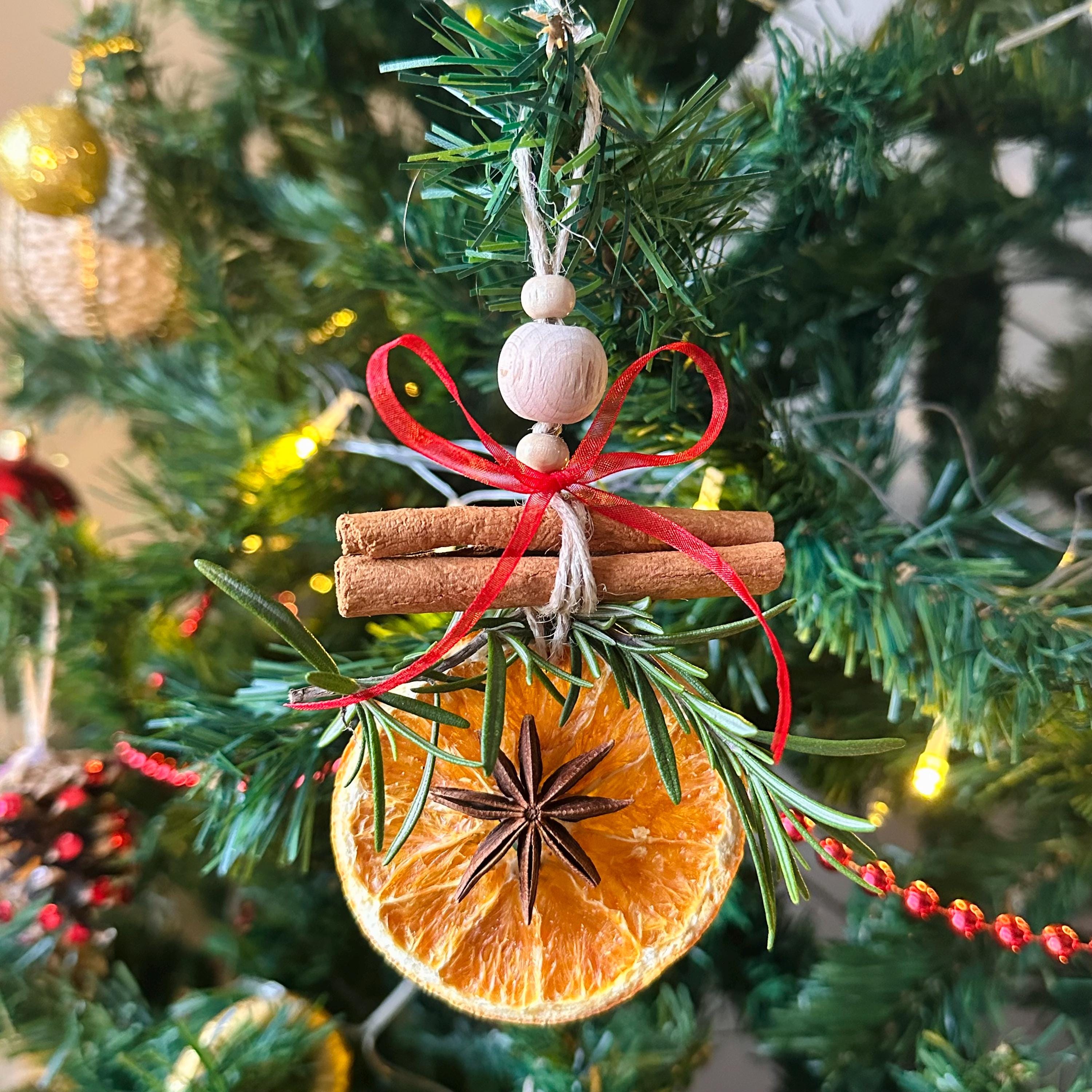 ドライオレンジとシナモンのオーナメントセット | クリスマスツリーの