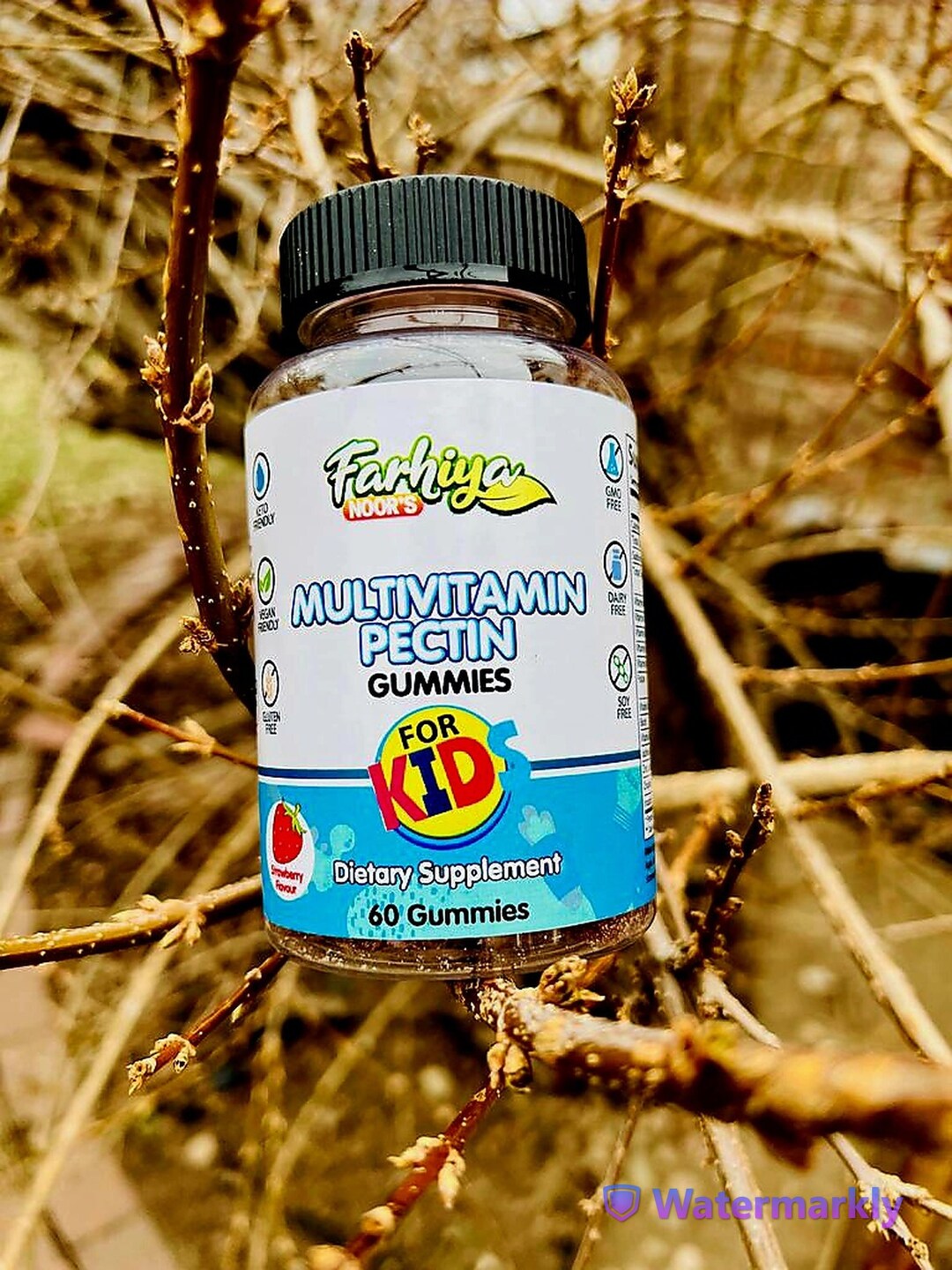 Farhiya Noor's Multivitamin Pectin Gummies for Kids 60 Count strawberry