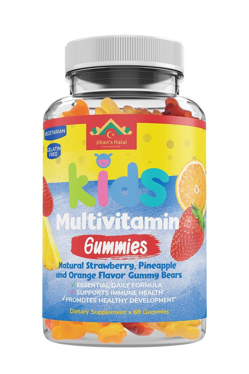 Kids Multivitamin Vegetarian Gummies Gelatin Free 60 day Etsy