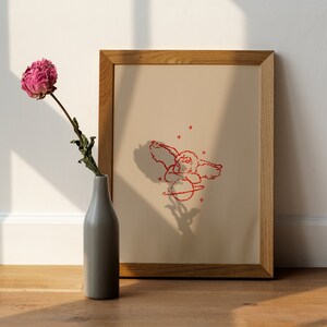 Angels and Angel Numbers Printable Wall Art &quot;ANGELS ALL AROUND&quot; Planet Cherub for Angel Numbers