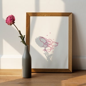 Angels and Angel Numbers Printable Wall Art &quot;ANGELS ALL AROUND&quot; Planet Cherub for Angel Numbers