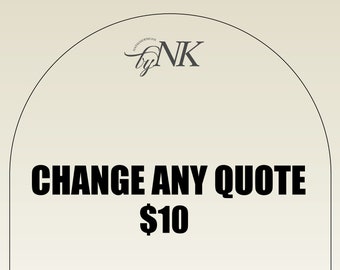 Add On - Quote Change Fee with any Purchase for NataliaDesignsbyNK Posters