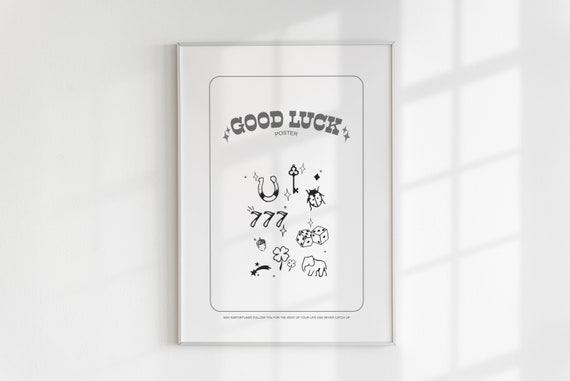 Good Luck Charms Poster Wall Art Print *GOODLUCK ENERGY SERIES