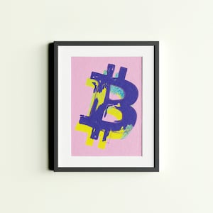 Bitcoin in Andy Warhol Style (Purple)