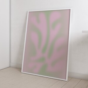 Matisse Gradient Blurry Pink Green Pastel Wall Art Print MATISSE EXHIBIT SERIES Abstract Digital Download Print Design three of six image 2
