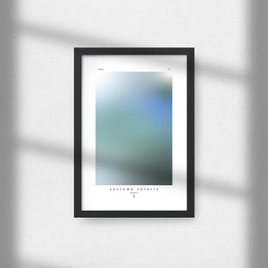 Uranus Printable Wall Art "TERRA SERIES" Gradient Abstract Uranus Planet Design