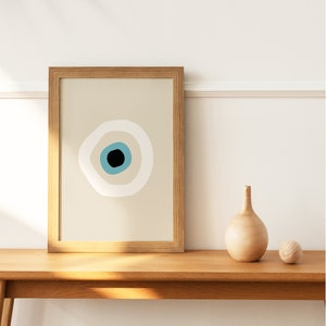 Trendy Wall Art *EVIL EYE SERIES* White Evil Eye Print (original art)