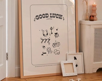 Good Luck Charms Poster Wall Art Print *GOODLUCK ENERGY SERIES