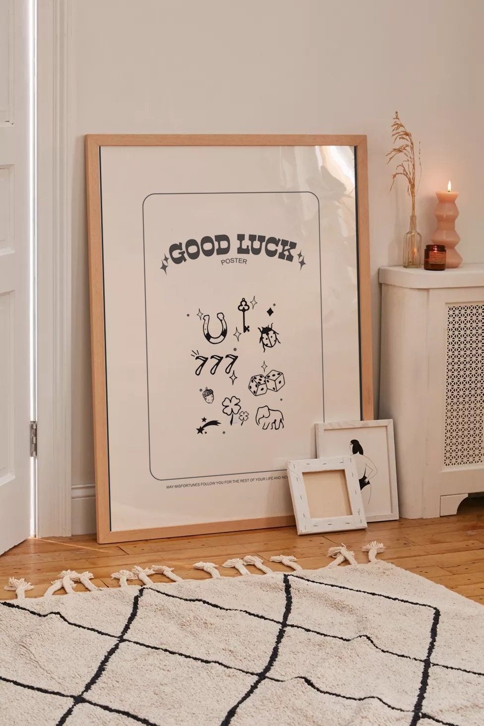 Good Luck Charms Poster Wall Art Print *GOODLUCK ENERGY SERIES