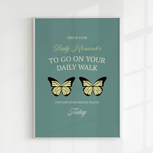 Trendy Motivational Stupid Mental Health Wall Art *MY THERAPIST SAYS* Funky Digital Printable Wall Art | Poster with Inspirational Saying