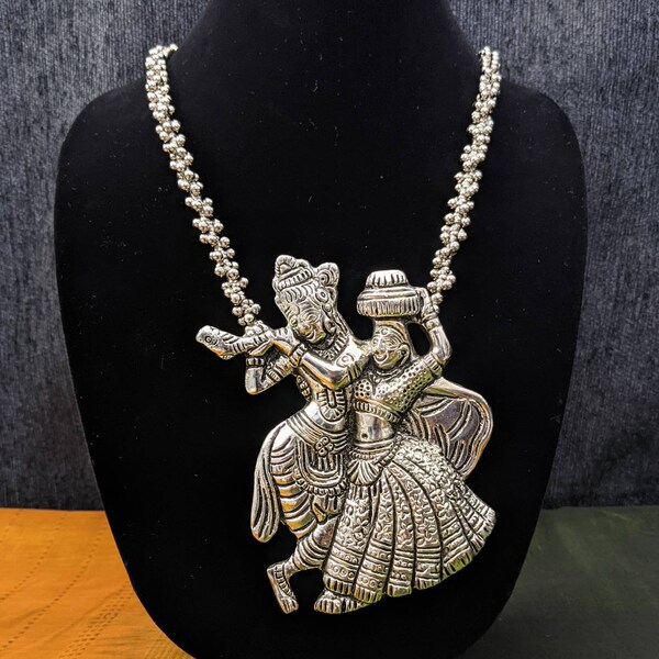 Silver Look Alike Necklace, Tribal Oxidised Indian Bollywood Bridal  Wedding Necklace Jewelry, Temple Jewelry, Gifts for her