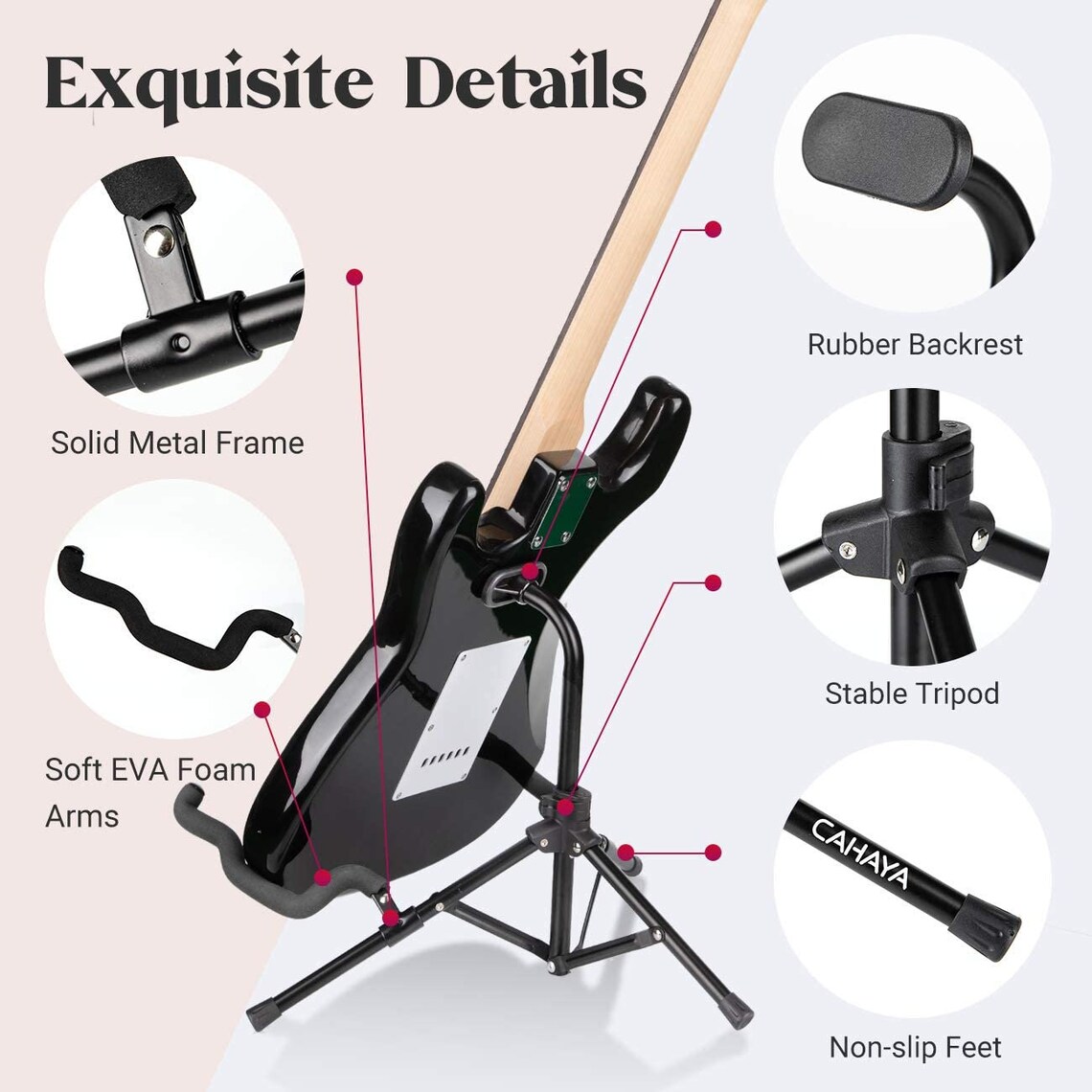 CAHAYA Guitar Stand Folding Tripod Metal Universal for Etsy