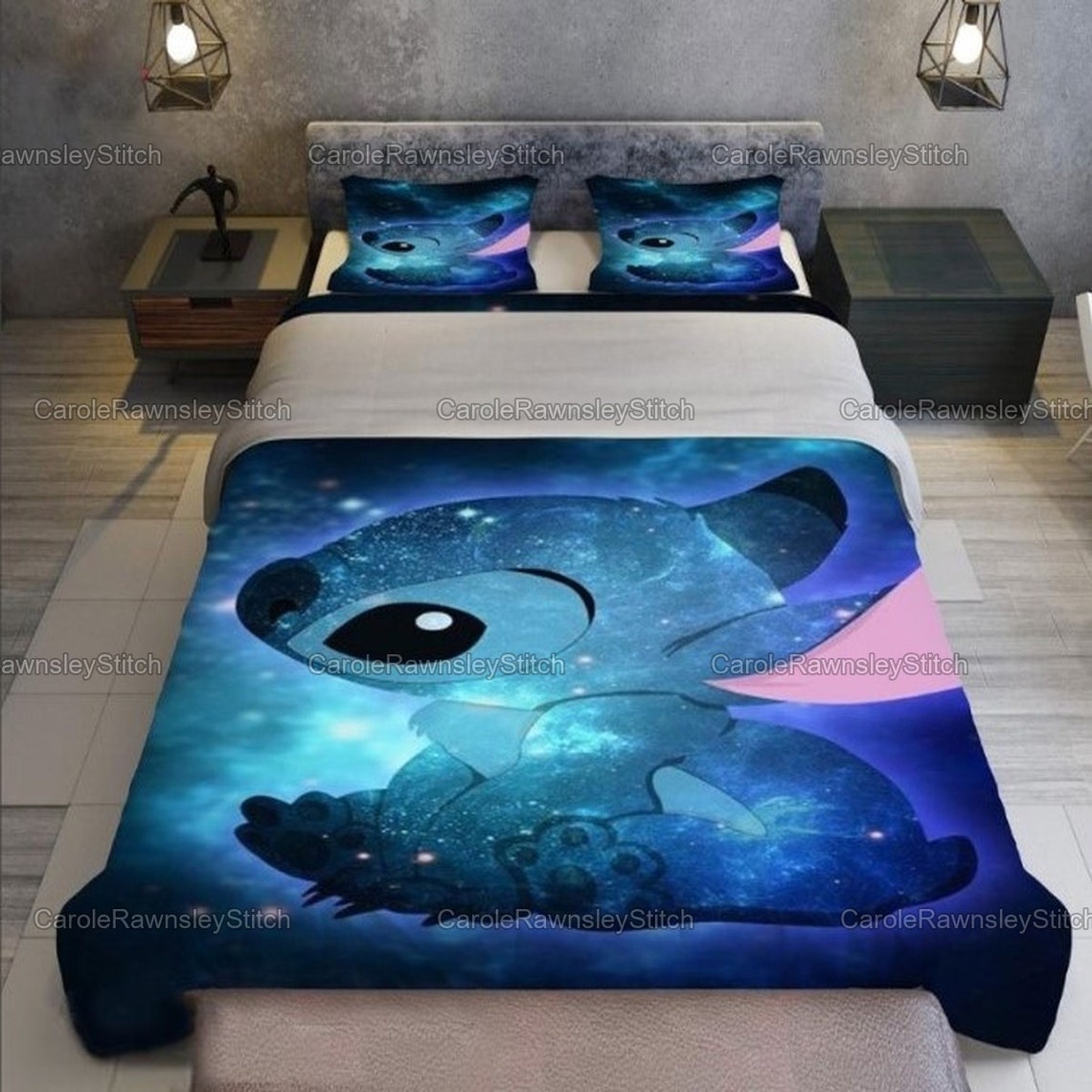 Stitch Cute Movie Bedding Set Best Gift For Stitch Fan Etsy