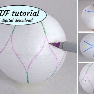 Petal Pattern Drawing and Cutting Tutorial for Kimekomi Ornaments - Diamond Pattern included