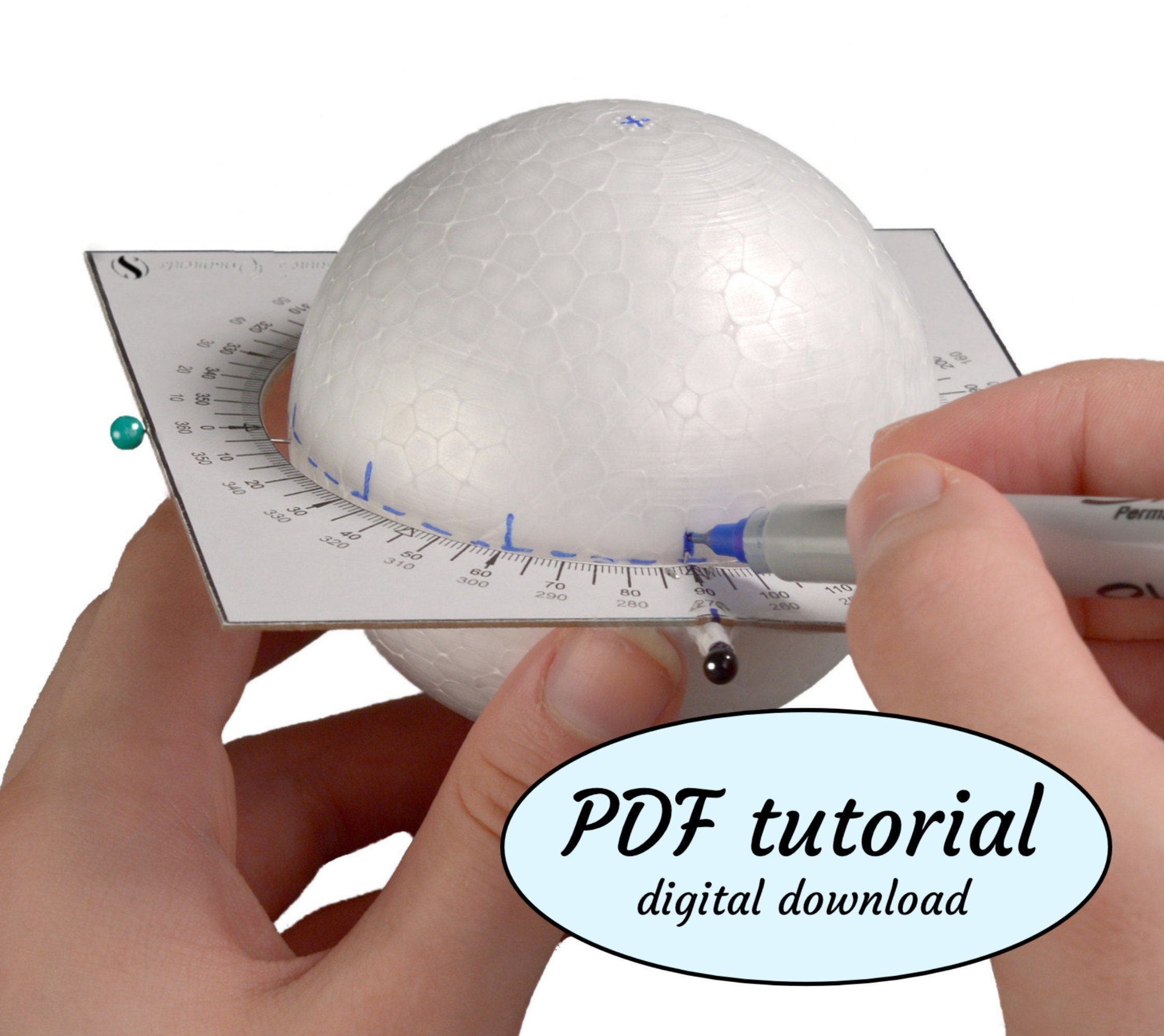 saturn ring protractor diy tutorial and printable template etsy