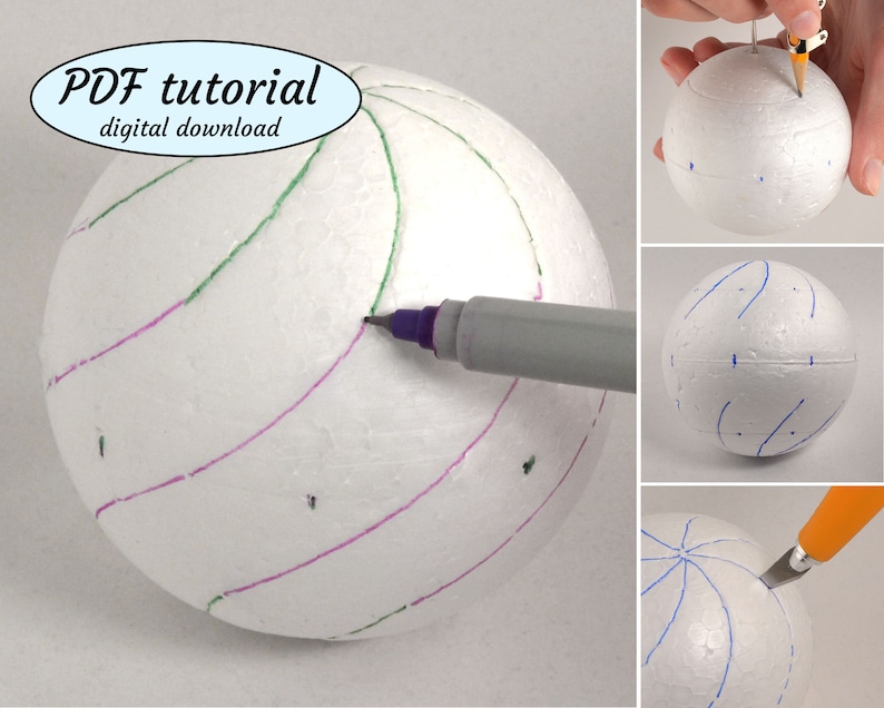 Swirl Pattern Drawing and Cutting Tutorial for Kimekomi Ornaments - Etsy