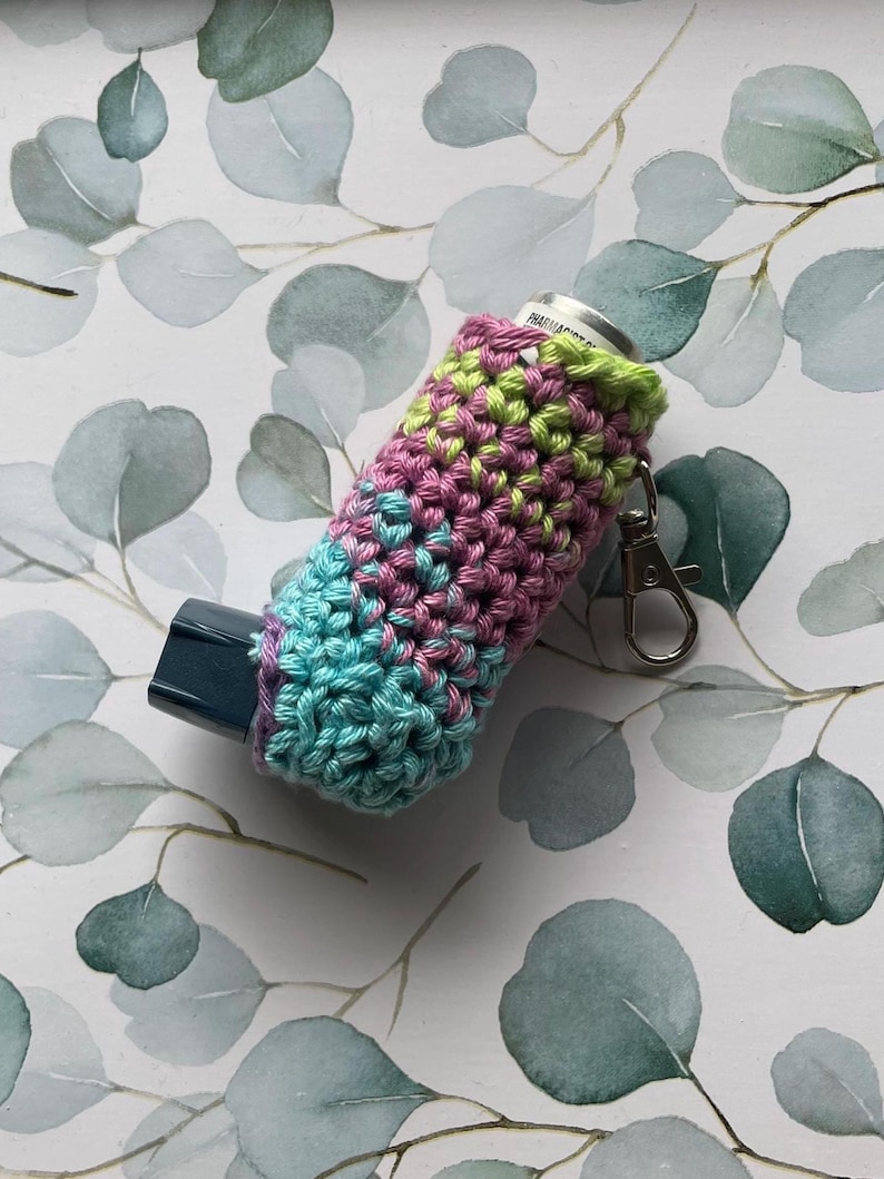 Crochet Inhaler Holder Pattern Asthma Inhaler Case Kids Puffer Holder ...