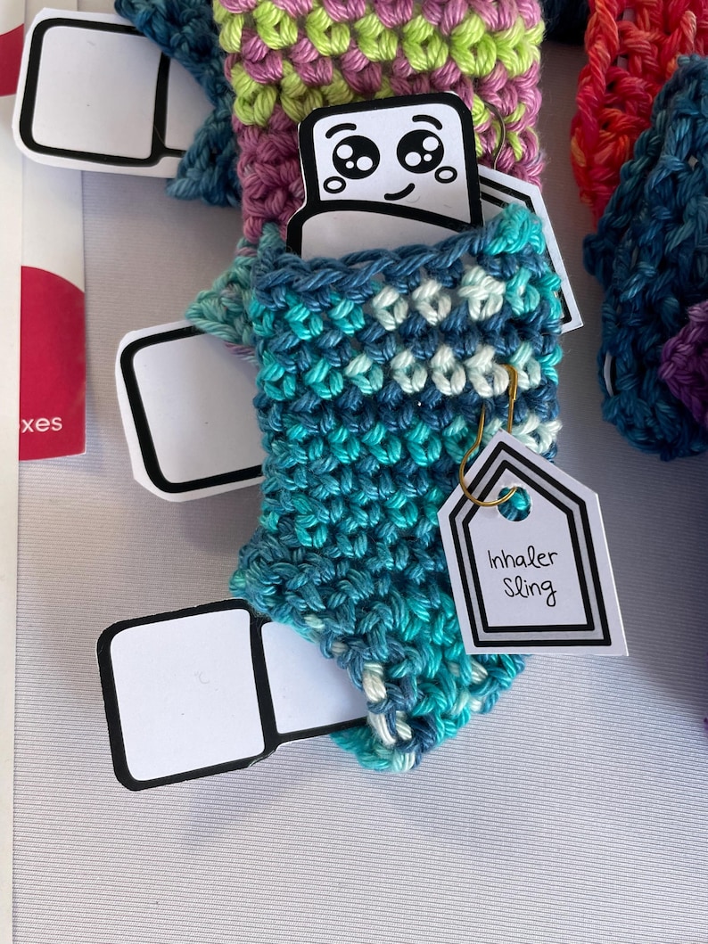 Crochet Inhaler Holder Pattern Asthma Inhaler Case Kids Puffer Holder ...