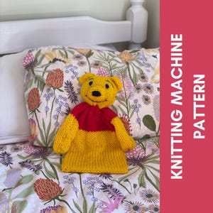 Knitting Machine Pattern: Pooh Bear Comforter, Beginner Friendly (PDF Pattern)