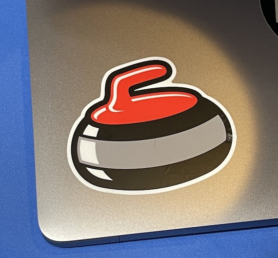 Big Red Rock Curling Laptop Sticker Decal 3