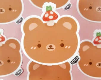 Mushy Frog Friend Bear Sticker