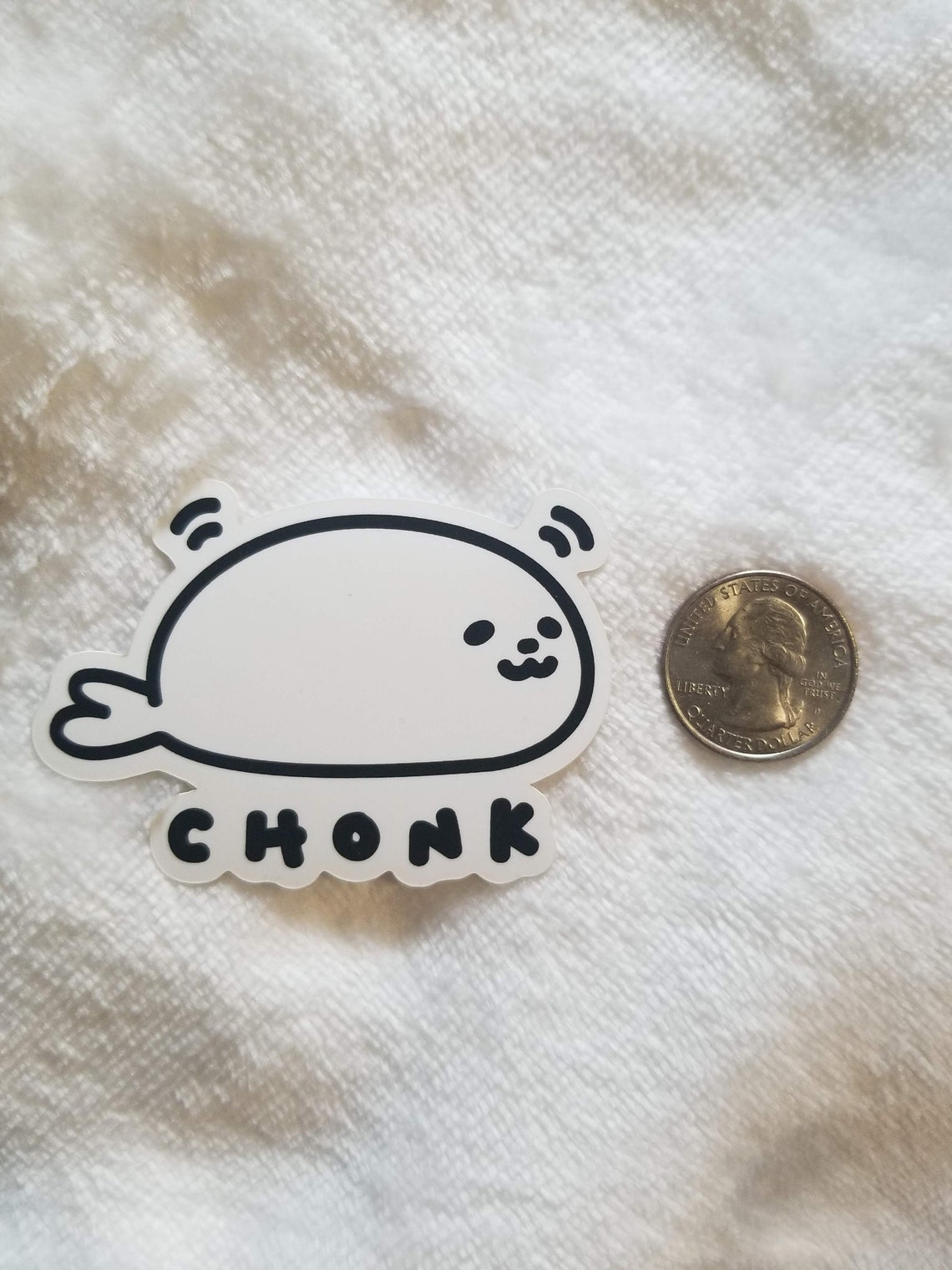 Chonky Boi Seal Matte Sticker Waterproof Cute Kawaii Chonk | Etsy