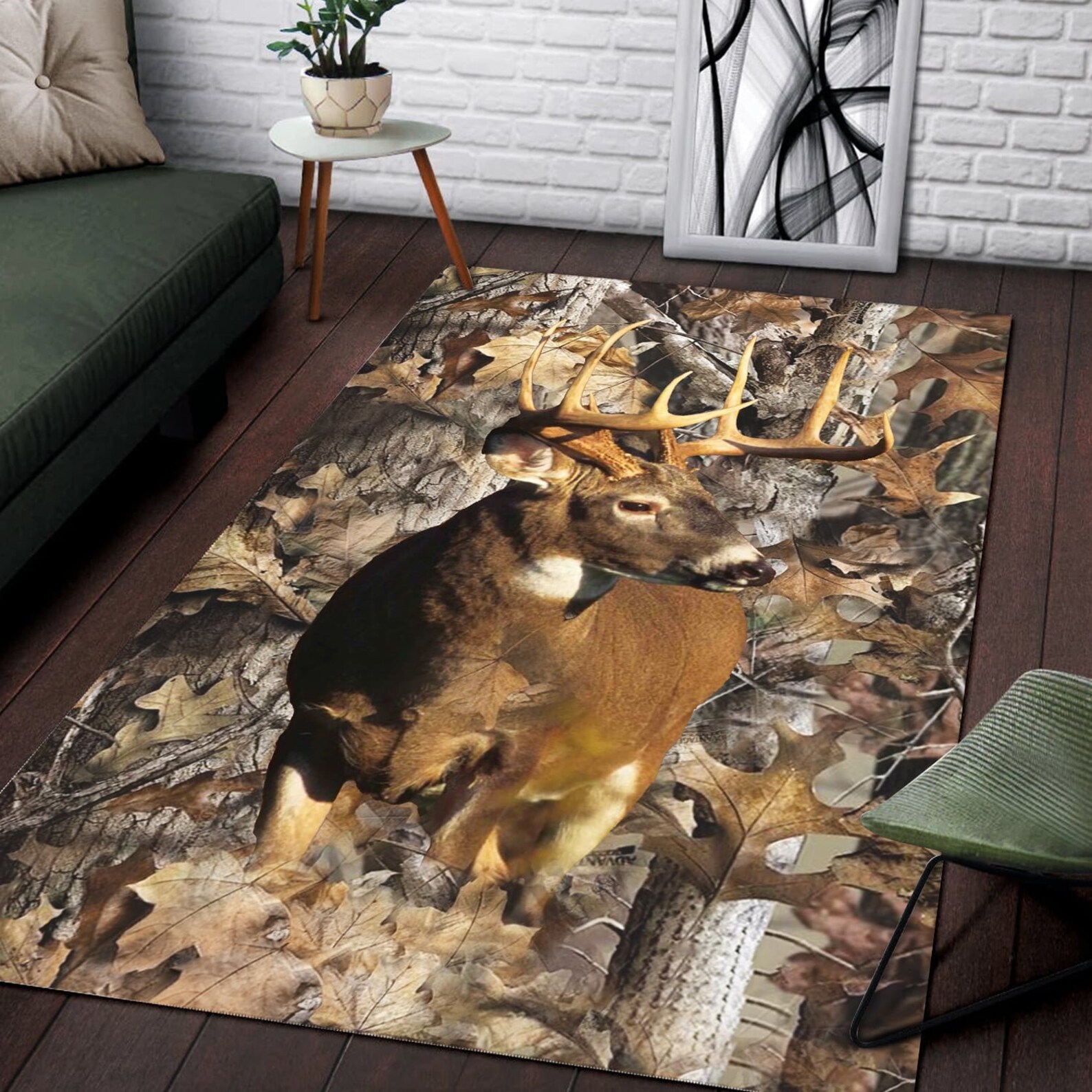 Deer Hunting 3D Rug Home Decor Love Deer Rug Decorative Real Etsy