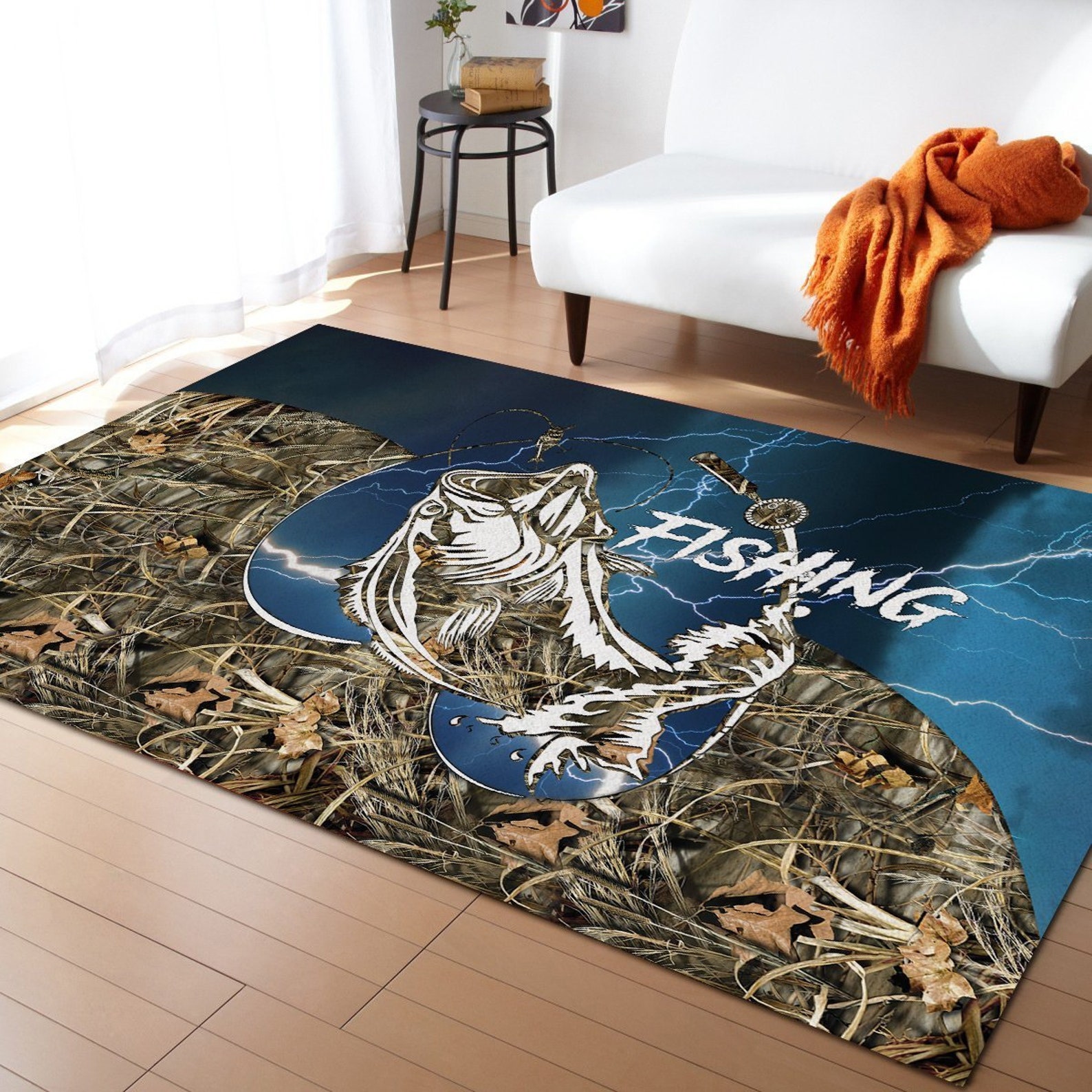 Bass Fishing 3D Rug Home Decor Love Fishing Rug Decorative Etsy