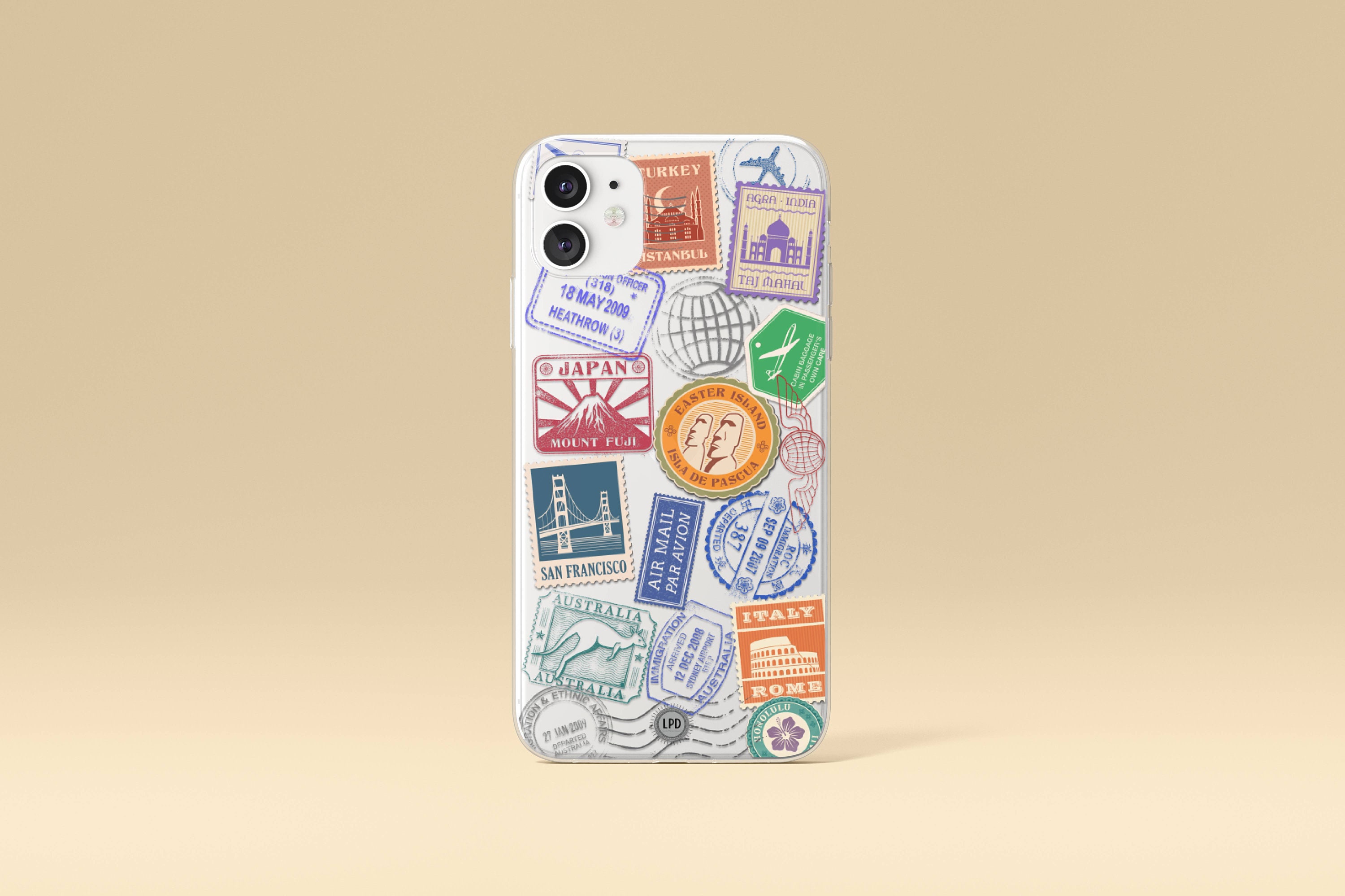 Travel Country Passport Stamp Iphone 13 12 11 Mini Pro Max X Etsy