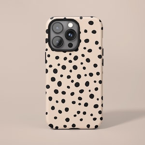 Spotty Dotty Beige Cream, — iPhone 15 14 13 12 11 Mini Plus Pro Max, Samsung Galaxy S24 S23 S22 S21 Plus Ultra, Google Pixel 7 8 Pro Case