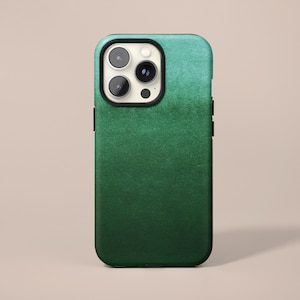 Plain Deep Green Ombre iPhone case, Samsung Galaxy S24 Case, iPhone 15 Case, iPhone 14 Case, iPhone 13 Case, iPhone 12 Case, iPhone 11 Case