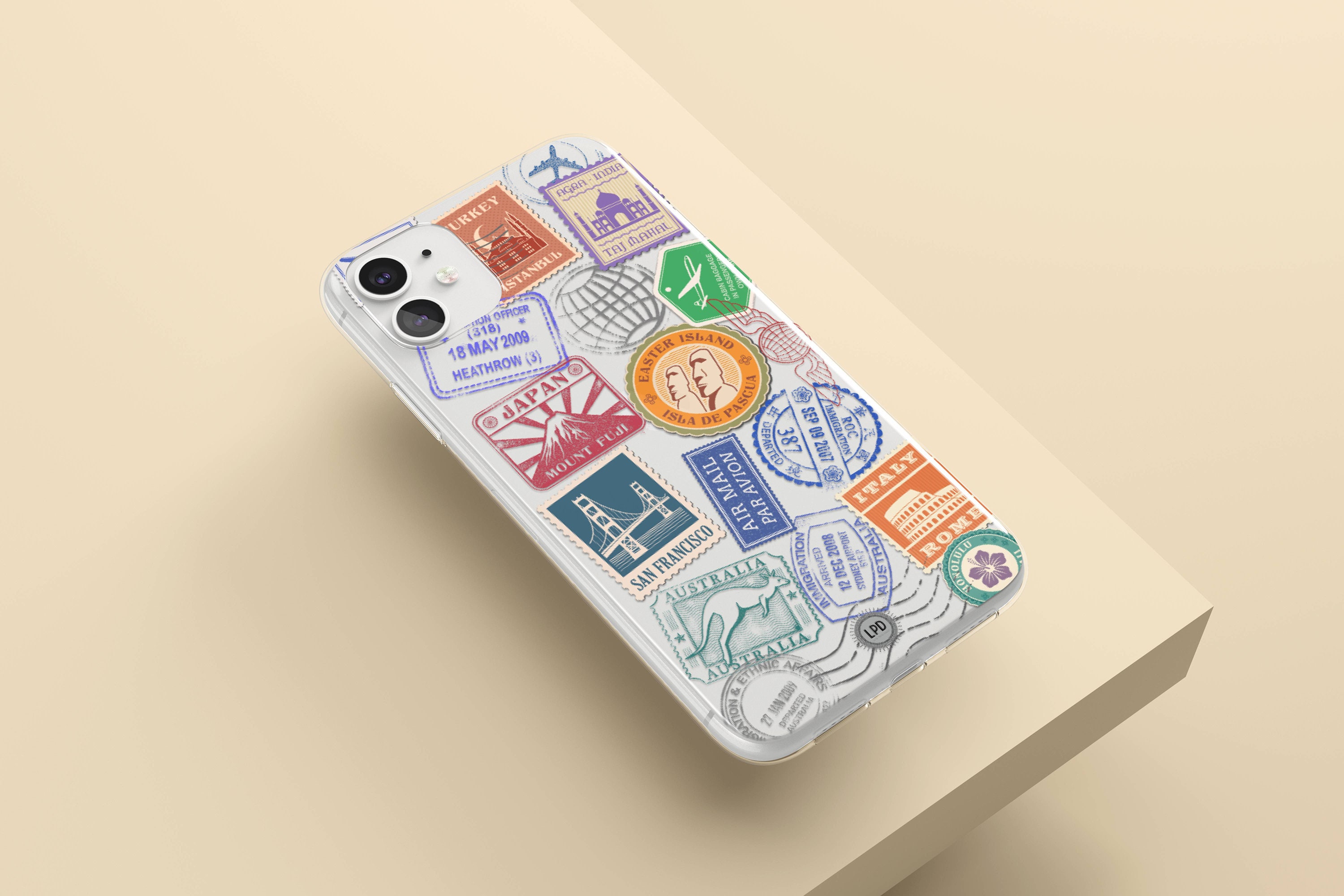 Travel Country Passport Stamp Iphone 13 12 11 Mini Pro Max X Etsy