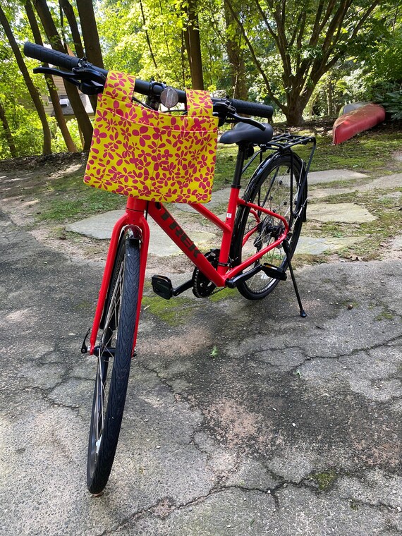 Handlebar Bicycle Bag Designer Bike Tote Bike Caddy Yellow Pink mult Color Options Bicycle Accessories Bicycle Gift Birthday Gift Etsy