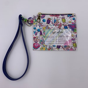 Mini Wallet, ID Wallet/Badge Holder/Photo ID/Student ID/Wristlet, Faux Leather