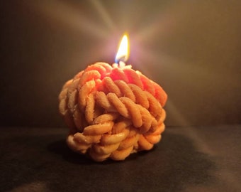 Abstract Soy Wax Wool Ball Candle