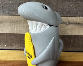 Vintage 1996 Shark Cookie Jar. Jaws Theme Music Plays When Open-works