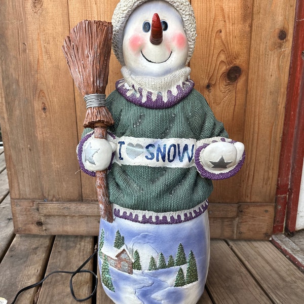 Fiber Optic Snowman Etsy