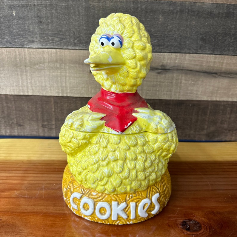 Vintage Sesame Street Big Bird Cookie Jar Etsy