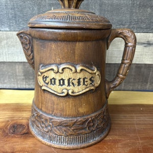 Vintage Treasure Craft Brown Pitcher Ceramic Cookie Jar