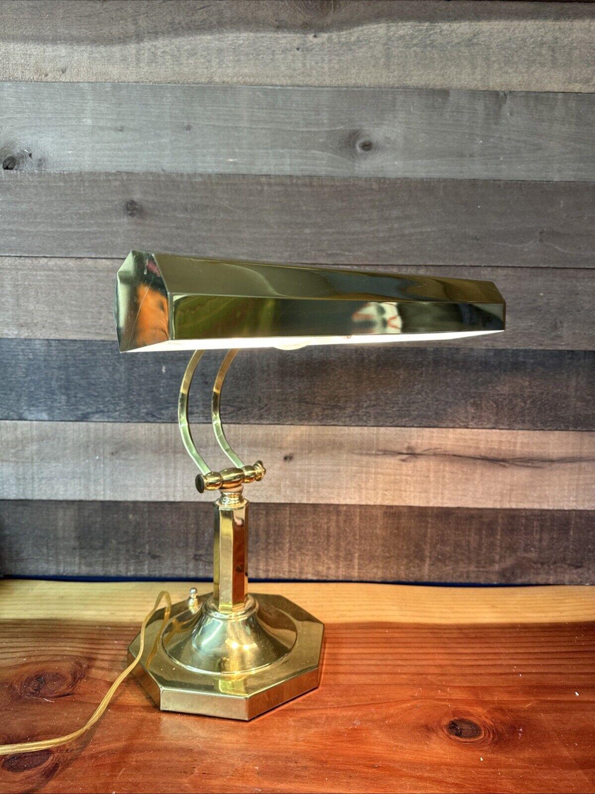 Vintage 1988 Dynasty Classics Brass Piano Banker Desk Lamp Light