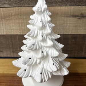 Christmas Tree On Base Ceramic Bisque Ready to Paint 9”
